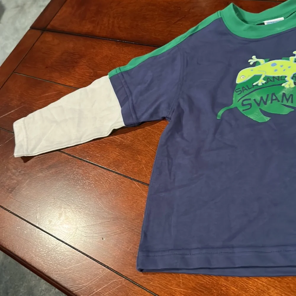 NWT Gymboree Frog Pond salamander swamp double sleeve Long Sleeve Shirt 2T